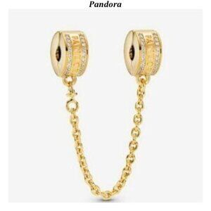 NEW Pandora Safety Chain Clip Bracelet Charm